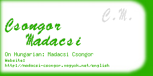 csongor madacsi business card